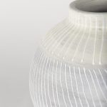 Blume 12.5H Off-White w/ Gray Textured Vase