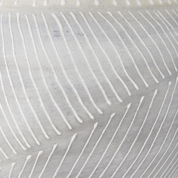 Blume 12.5H Off White w Gray Textured Vase 8
