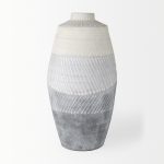 Blume 16.5H Off-White w/ Gray Textured Vase