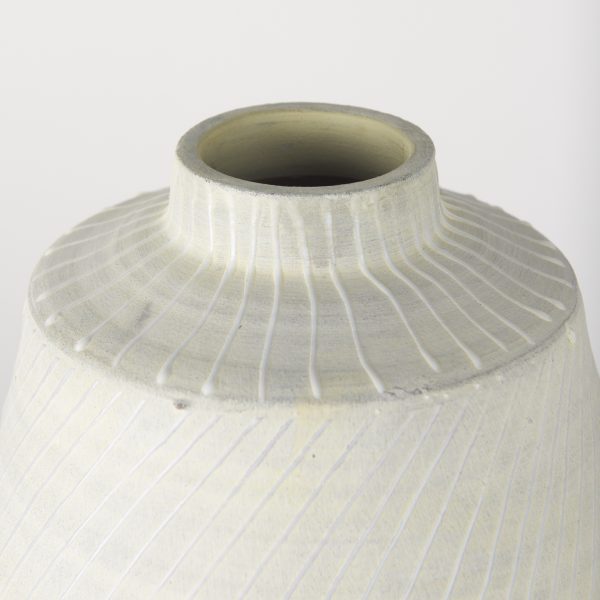Blume 16.5H Off White w Gray Textured Vase 4