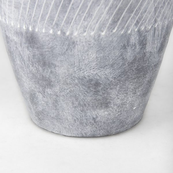 Blume 16.5H Off White w Gray Textured Vase 7