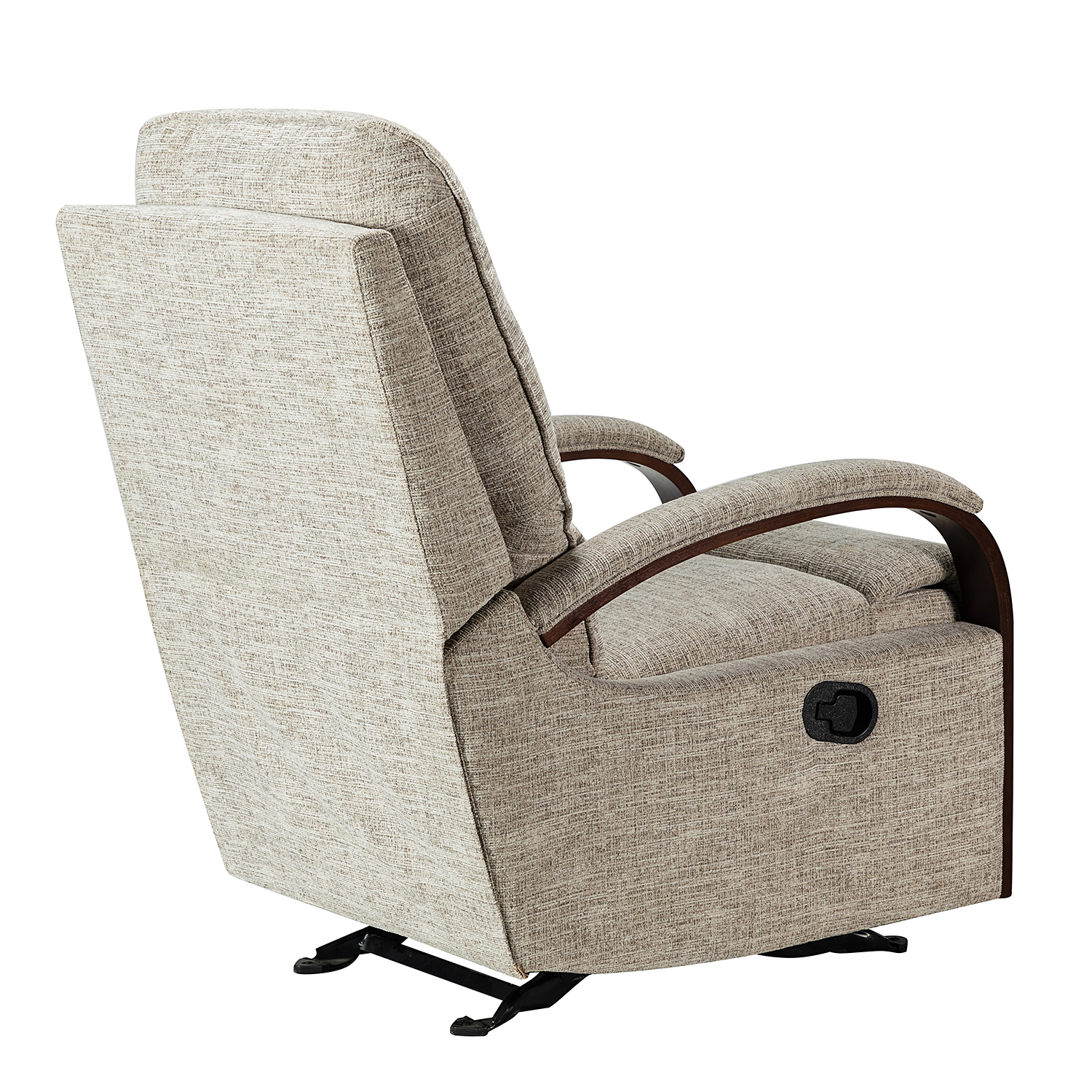 Boln Beige Chenille Manual Rocking Recliner with Footrest 4 Boln Beige Chenille Manual Rocking Recliner with Footrest - Image 4