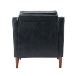 Bonita Navy Vegan Leather Nailhead Trim Armchair 9 Bonita Navy Vegan Leather Nailhead Trim Armchair