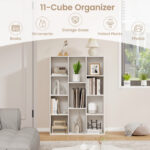 11-Cube Multifunctional Storage Shelf with Anti-Tipping Kits (White)