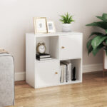 Compact 3-Tier Bookcase with Cabinets and Anti-Tipping Kits