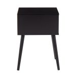 Bora Bora Black Wood Contemporary Side Table with Rattan Drawer 17 Bora Bora Black Wood Contemporary Side Table with Rattan Drawer