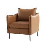 Boris Camel Anti-Scratch Faux Leather Accent Chair 6 Boris Camel Anti-Scratch Faux Leather Accent Chair