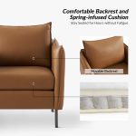 Boris Camel Anti-Scratch Faux Leather Accent Chair 9 Boris Camel Anti-Scratch Faux Leather Accent Chair