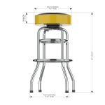 Boston Bruins Chrome Bar Stool 9 Boston Bruins Chrome Bar Stool