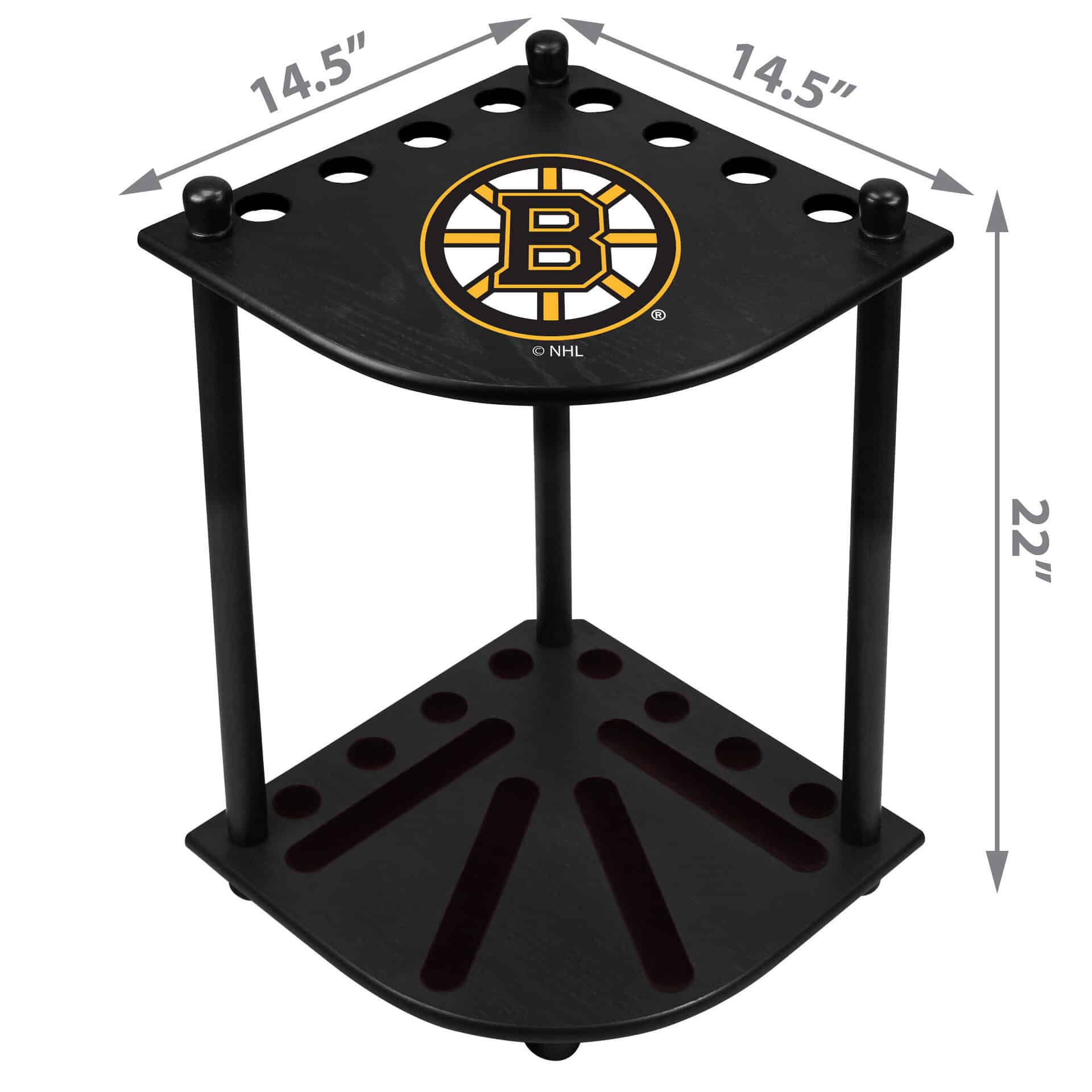 Boston Bruins Corner Cue Rack 3 Boston Bruins Corner Cue Rack - Image 3