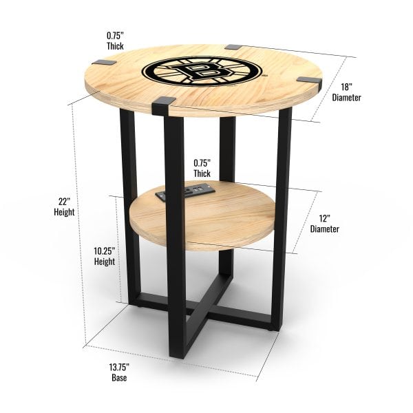 Boston Bruins Side Table with Charger 4