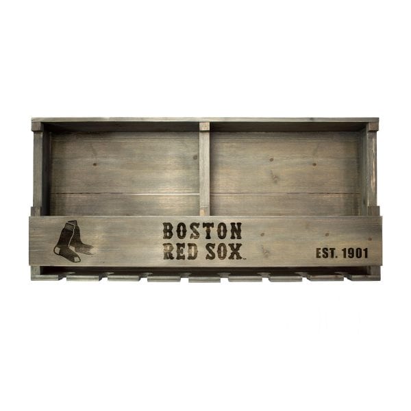 Boston Reclaimed Wood Bar Shelf Holds Bottles and Stemware
