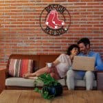 Boston Red Sox 24 Inch Wrought Iron Team Logo Wall Decor 5 Boston Red Sox 24 Inch Wrought Iron Team Logo Wall Decor