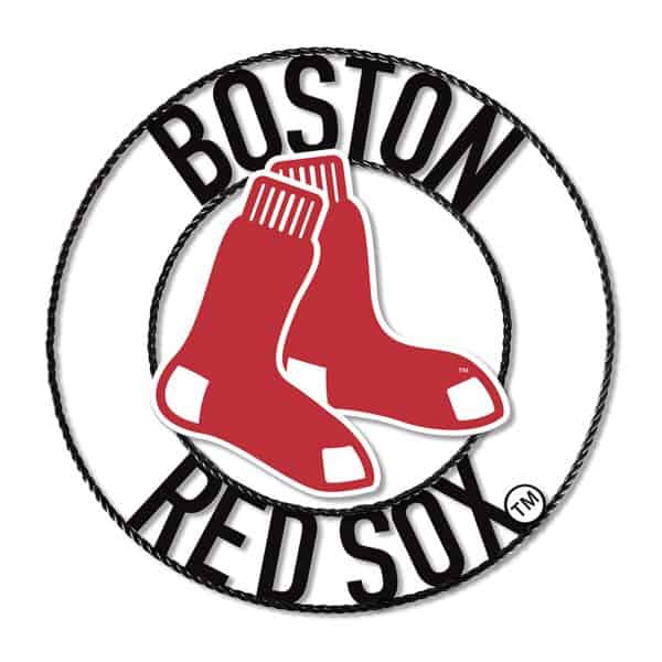 Boston Red Sox 24 Inch Wrought Iron Team Logo Wall Decor 3