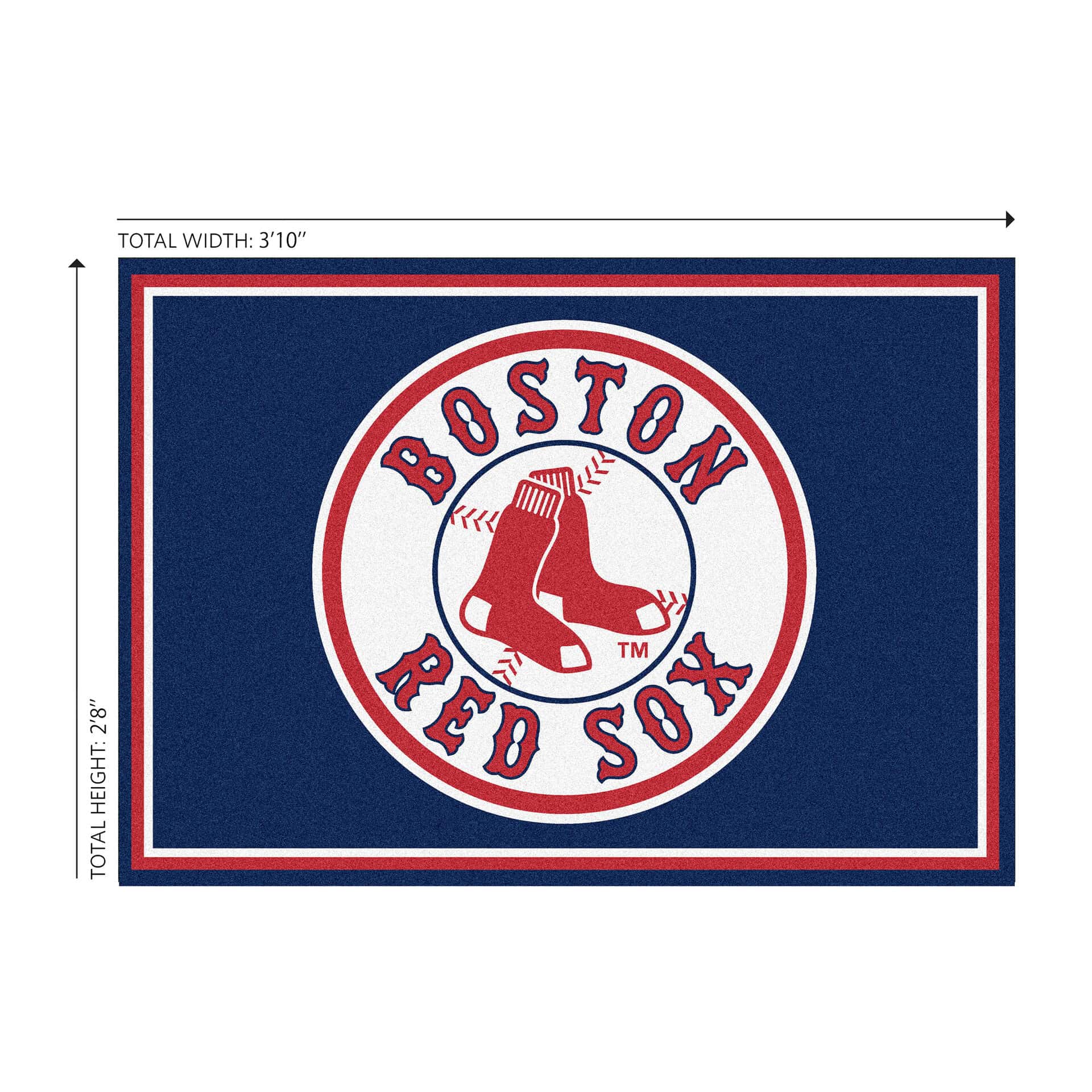 Boston Red Sox 3x4 Spirit Area Rug MLB Licensed 2 Boston Red Sox 3x4 Spirit Area Rug MLB Licensed - Image 2