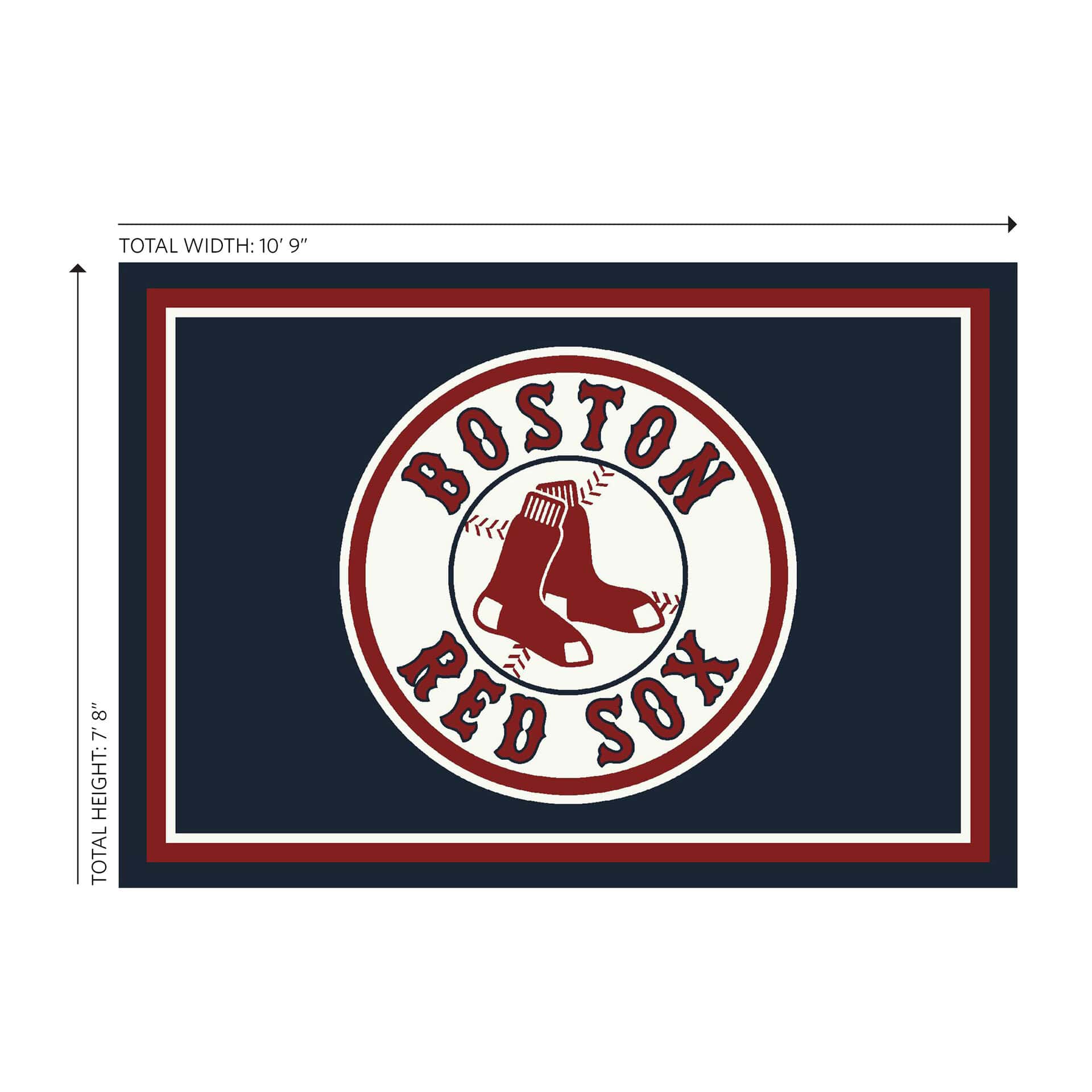 Boston Red Sox 8x11 Spirit Rug Officially Licensed MLB 2 Boston Red Sox 8x11 Spirit Rug Officially Licensed MLB - Image 2