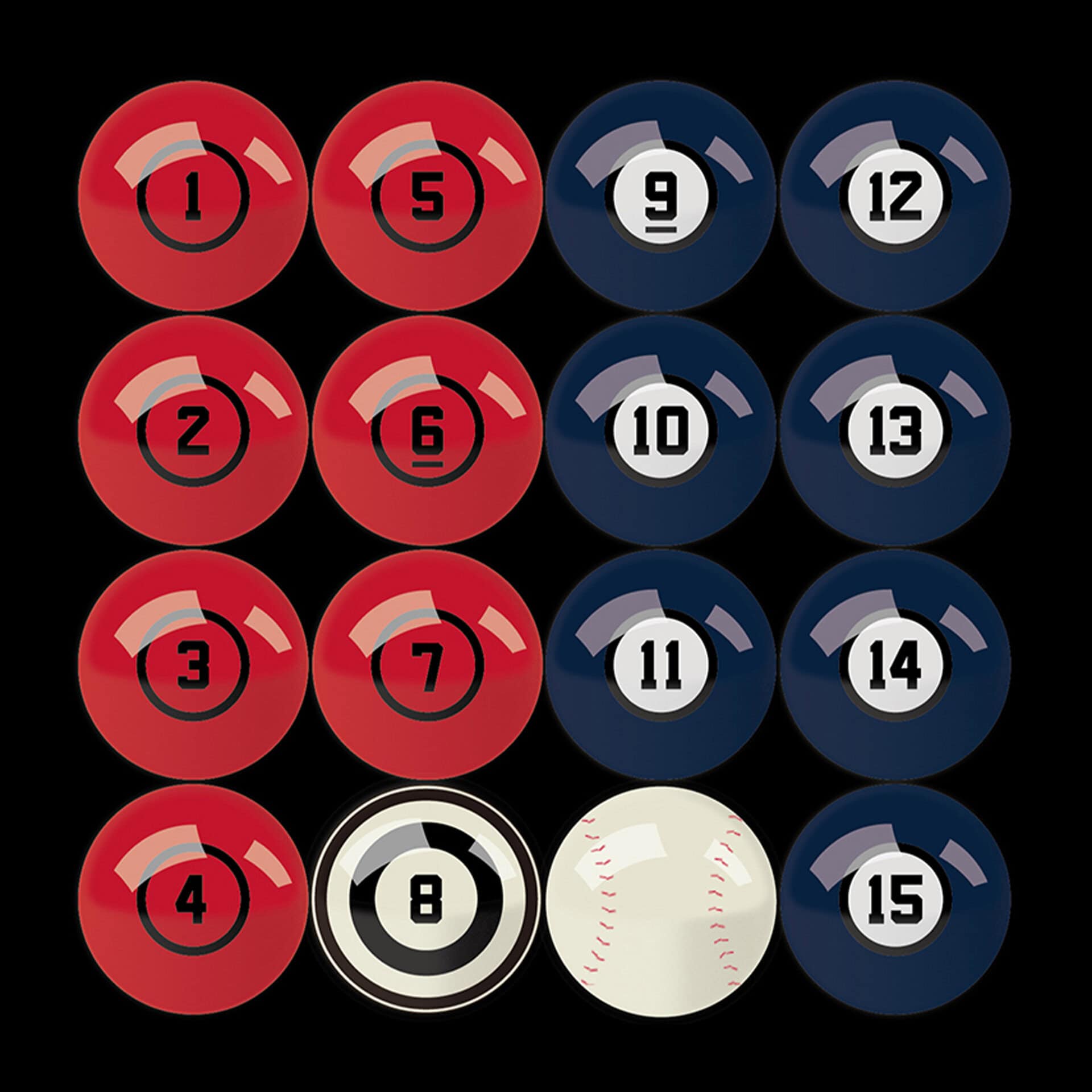 Boston Red Sox Billiard Balls Regulation Size And Weight 4 Boston Red Sox Billiard Balls Regulation Size And Weight - Image 4