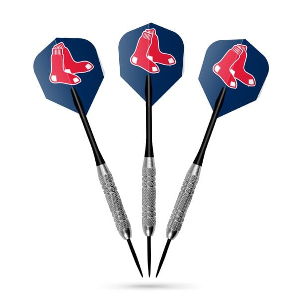 Boston Red Sox Dartboard Cabinet Set with Bristle Board 5