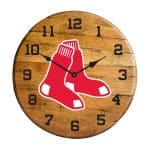 Boston Red Sox Oak Barrel Clock MLB Licensed 4 Boston Red Sox Oak Barrel Clock MLB Licensed