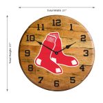 Boston Red Sox Oak Barrel Clock MLB Licensed 6 Boston Red Sox Oak Barrel Clock MLB Licensed