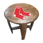 Boston Red Sox Oak Whiskey Barrel End Table 5 Boston Red Sox Oak Whiskey Barrel End Table