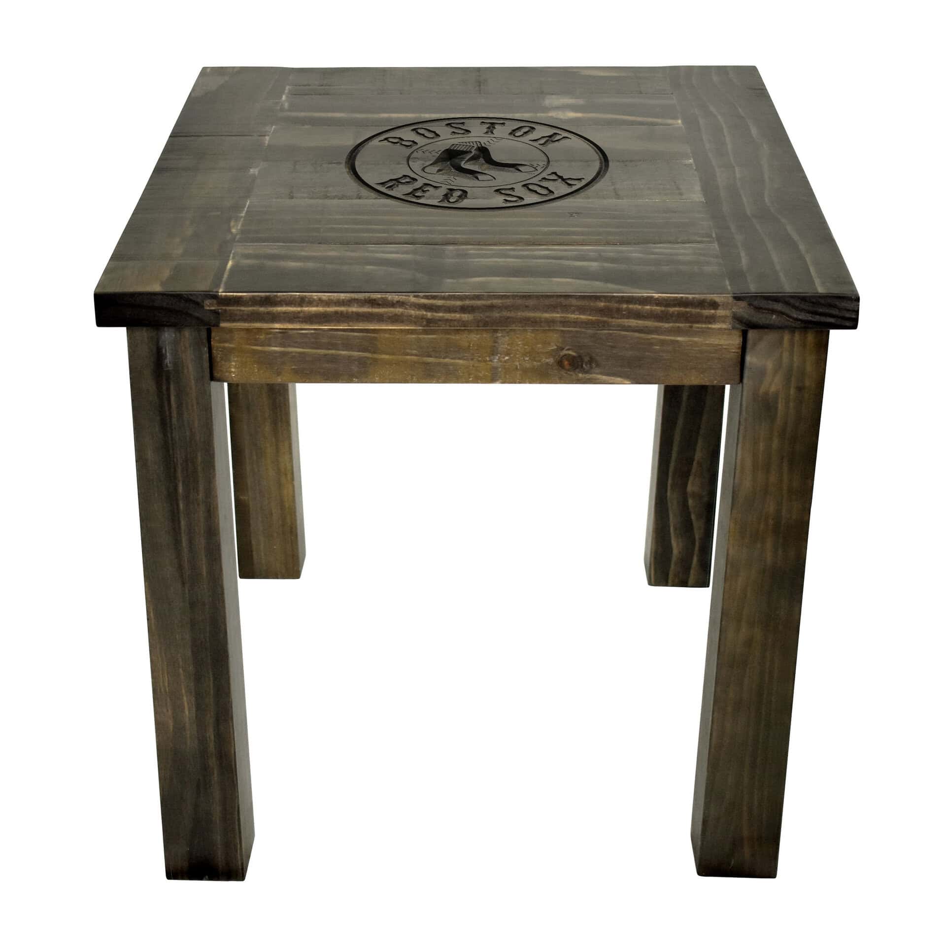 Boston Red Sox Reclaimed Pine Wood Side Table 3 Boston Red Sox Reclaimed Pine Wood Side Table - Image 3