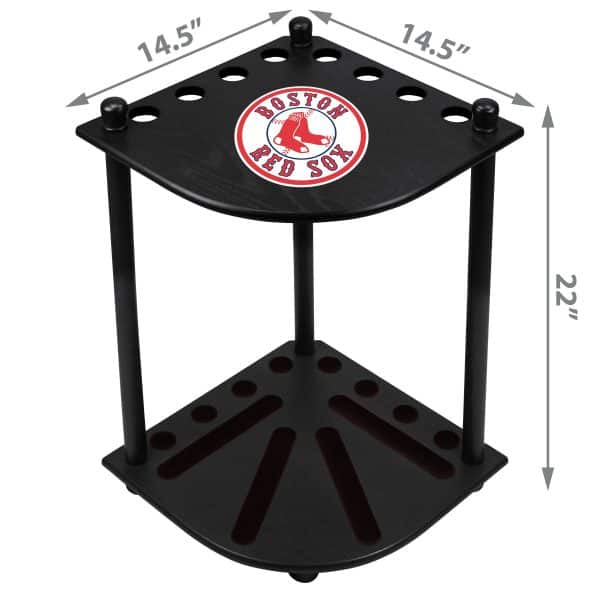 Boston Red Sox Solid Wood Corner Cue Rack 2