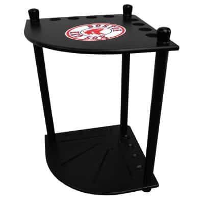 Boston Red Sox Solid Wood Corner Cue Rack