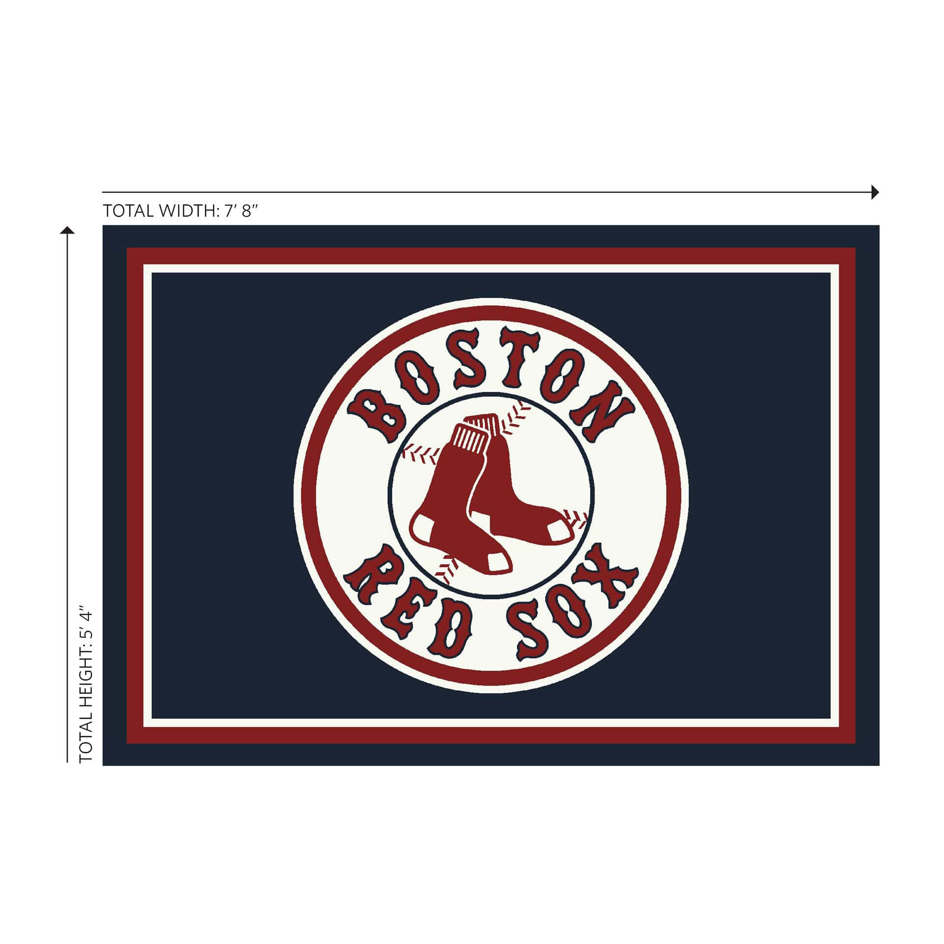 Boston Red Sox Spirit Rug 6 x 8 Officially Licensed MLB 2 Boston Red Sox Spirit Rug 6 x 8 Officially Licensed MLB - Image 2