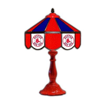 Boston Red Sox Tiffany Style 21 Inch Glass Table Lamp