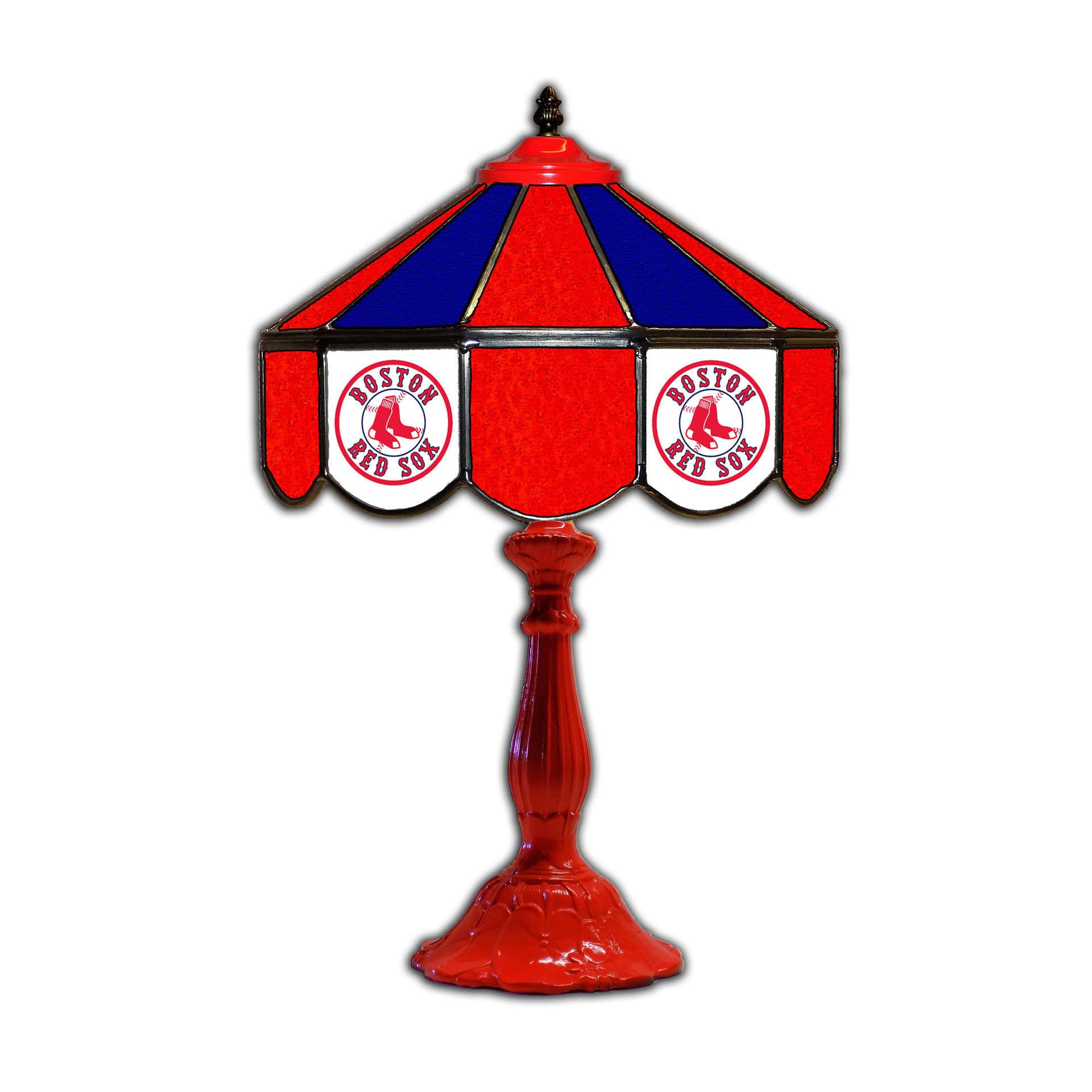 Boston Red Sox Tiffany Style 21 Inch Glass Table Lamp 1 Boston Red Sox Tiffany Style 21 Inch Glass Table Lamp