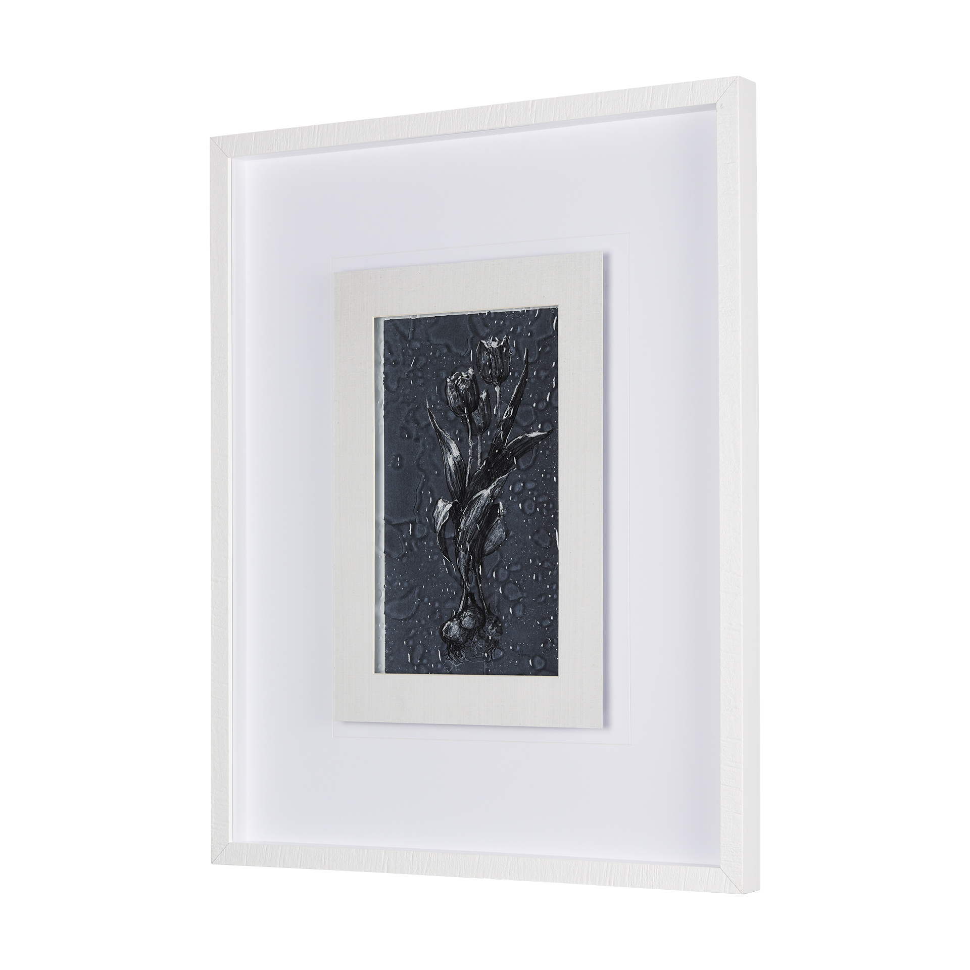 Botanical sketches I (Blue) by Mercana Studio Hand Embelished Framed Art Print Matted under Glass 2 Botanical sketches I (Blue) by Mercana Studio Hand Embelished Framed Art Print Matted under Glass - Image 2