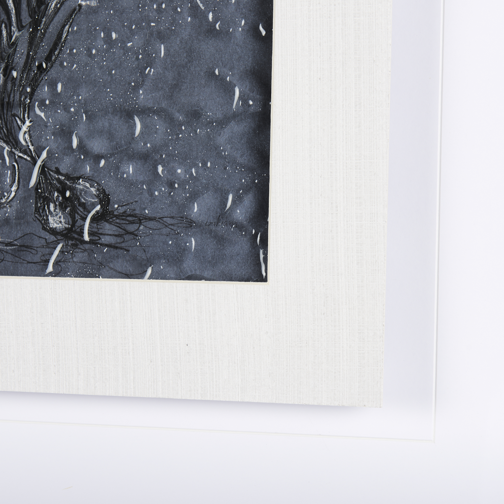 Botanical sketches III (Blue) by Mercana Studio Hand Embelished Framed Art Print Matted under Glass 5 Botanical sketches III (Blue) by Mercana Studio Hand Embelished Framed Art Print Matted under Glass - Image 5