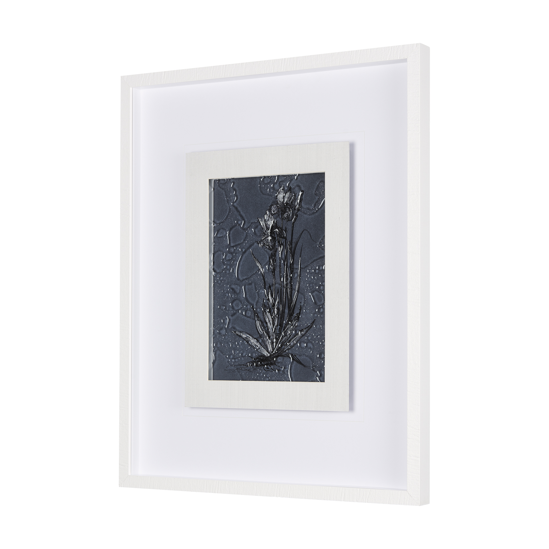 Botanical sketches IV (Blue) by Mercana Studio Hand Embelished Framed Art Print Matted under Glass 2 Botanical sketches IV (Blue) by Mercana Studio Hand Embelished Framed Art Print Matted under Glass - Image 2