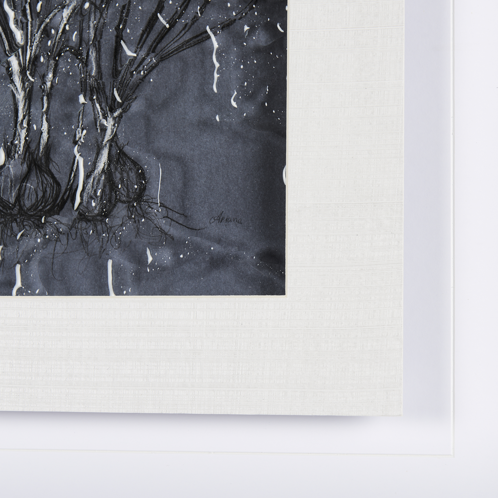 Botanical sketches V (Blue) by Mercana Studio Hand Embelished Framed Art Print Matted under Glass 5 Botanical sketches V (Blue) by Mercana Studio Hand Embelished Framed Art Print Matted under Glass - Image 5