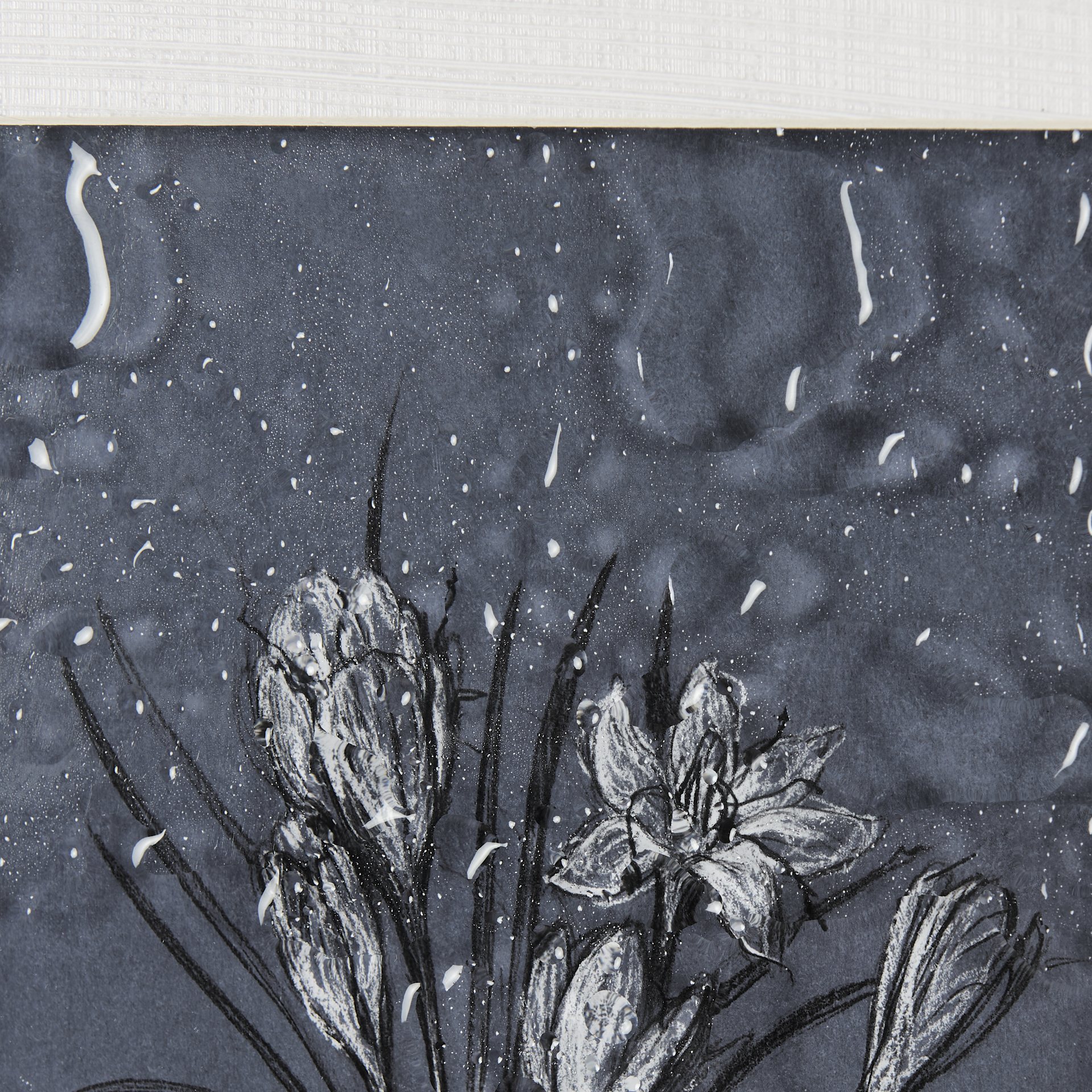 Botanical sketches V (Blue) by Mercana Studio Hand Embelished Framed Art Print Matted under Glass 6 Botanical sketches V (Blue) by Mercana Studio Hand Embelished Framed Art Print Matted under Glass - Image 6