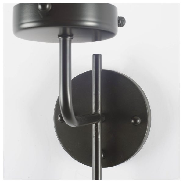 Bougeoir I I 8x20 Gray Metal Cylindrical Glass Shade Wall Sconce 2