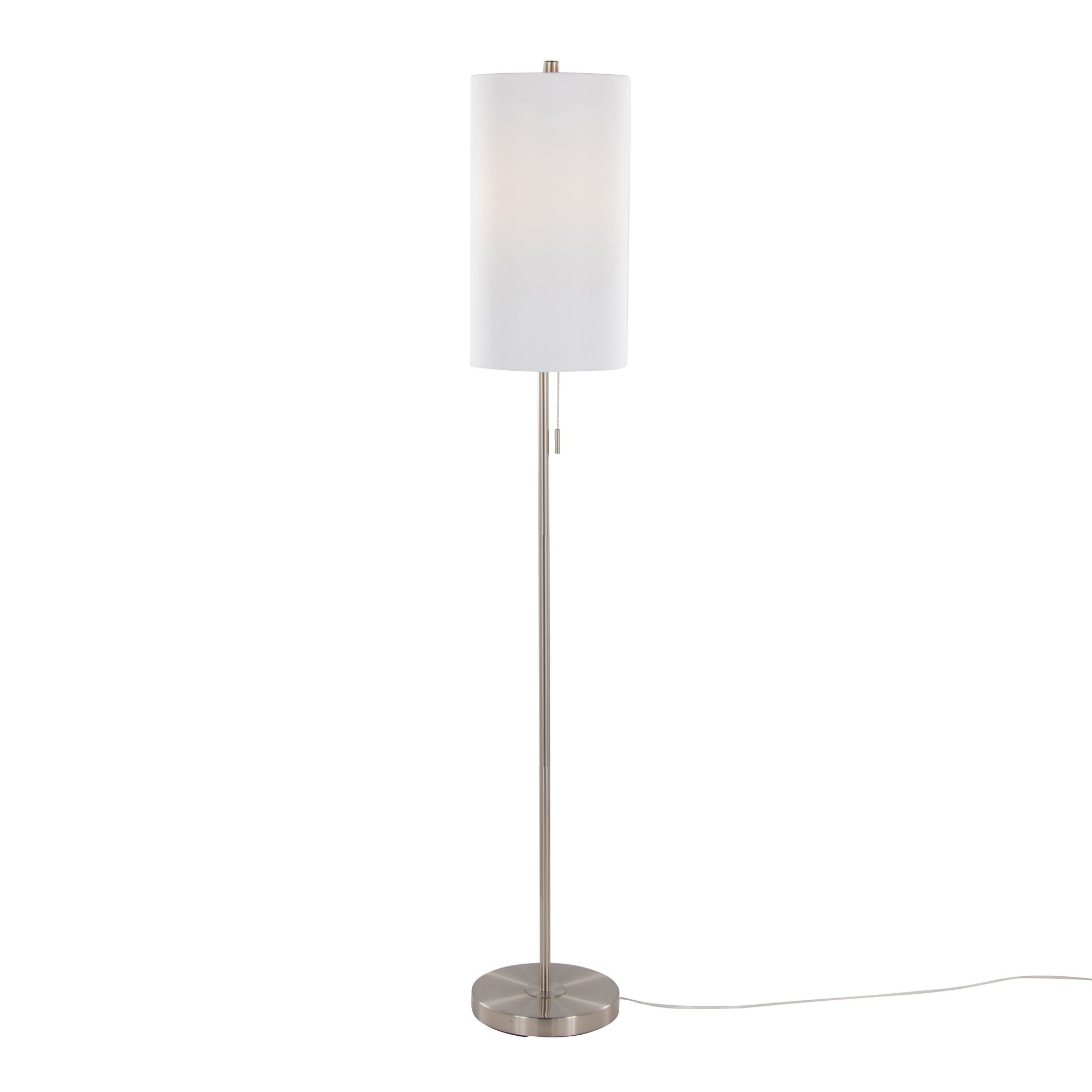 Bounty 62 Contemporary Brushed Nickel Floor Lamp 2 Bounty 62 Contemporary Brushed Nickel Floor Lamp - Image 2