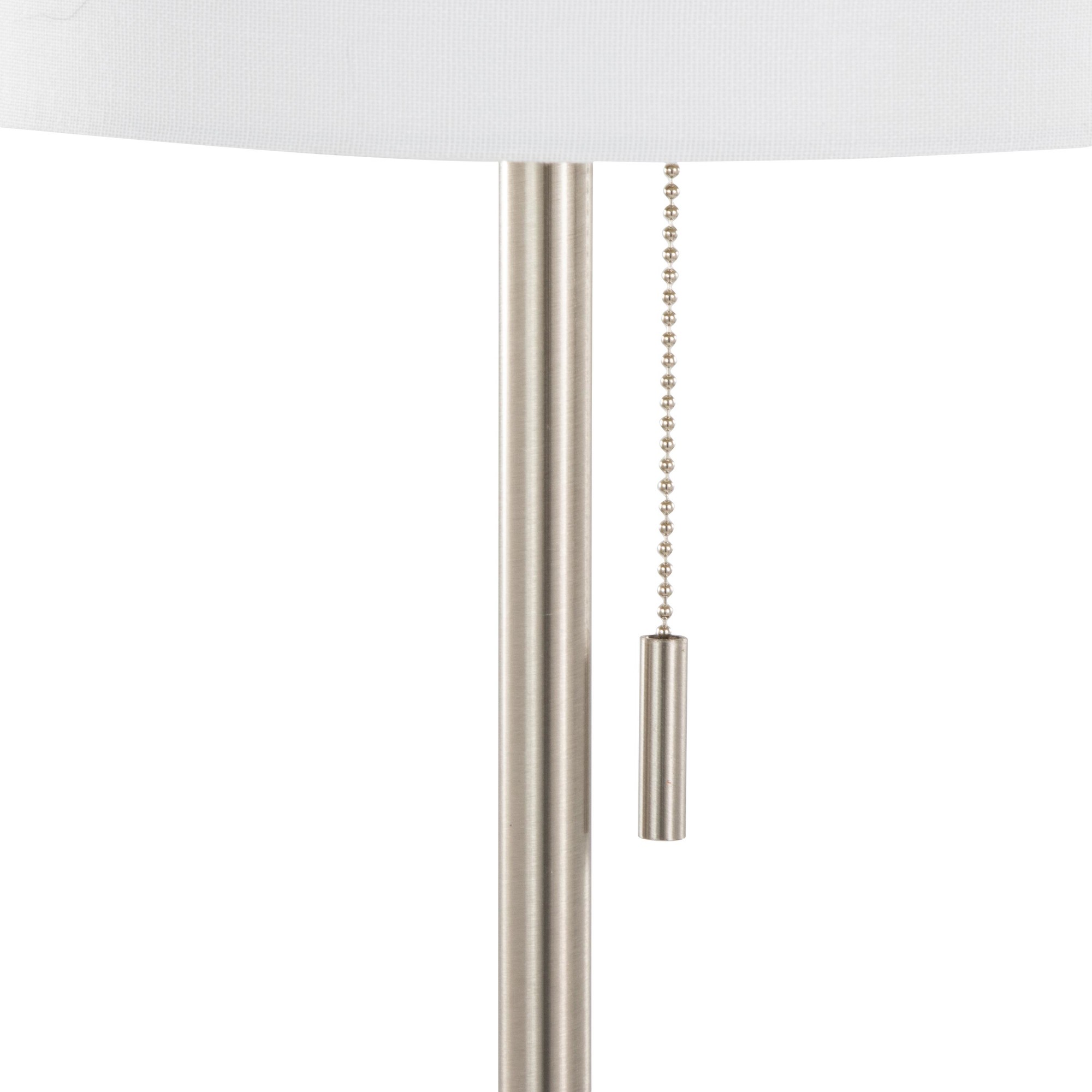 Bounty 62 Contemporary Brushed Nickel Floor Lamp 4 Bounty 62 Contemporary Brushed Nickel Floor Lamp - Image 4