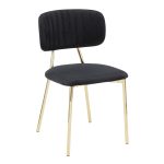 Bouton Gold Black Velvet Contemporary Accent Chairs (Set of 2) 15 Bouton Gold Black Velvet Contemporary Accent Chairs (Set of 2)