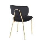 Bouton Gold Black Velvet Contemporary Accent Chairs (Set of 2) 17 Bouton Gold Black Velvet Contemporary Accent Chairs (Set of 2)