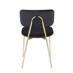 Bouton Gold Black Velvet Contemporary Accent Chairs (Set of 2) 18 Bouton Gold Black Velvet Contemporary Accent Chairs (Set of 2)
