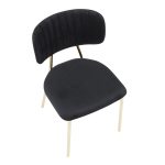 Bouton Gold Black Velvet Contemporary Accent Chairs (Set of 2) 20 Bouton Gold Black Velvet Contemporary Accent Chairs (Set of 2)
