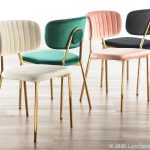 Bouton Gold Green Velvet Contemporary Accent Chairs (Set of 2) 12 Bouton Gold Green Velvet Contemporary Accent Chairs (Set of 2)