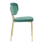 Bouton Gold Green Velvet Contemporary Accent Chairs (Set of 2) 16 Bouton Gold Green Velvet Contemporary Accent Chairs (Set of 2)