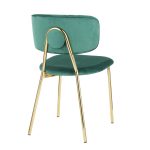 Bouton Gold Green Velvet Contemporary Accent Chairs (Set of 2) 17 Bouton Gold Green Velvet Contemporary Accent Chairs (Set of 2)