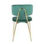 Bouton Gold Green Velvet Contemporary Accent Chairs (Set of 2) 18 Bouton Gold Green Velvet Contemporary Accent Chairs (Set of 2)
