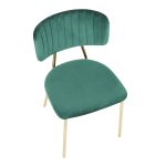 Bouton Gold Green Velvet Contemporary Accent Chairs (Set of 2) 20 Bouton Gold Green Velvet Contemporary Accent Chairs (Set of 2)