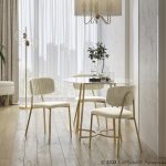 Bouton Gold Metal Cream Velvet Glam Chairs (Set of 2) 13 Bouton Gold Metal Cream Velvet Glam Chairs (Set of 2)