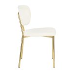 Bouton Gold Metal Cream Velvet Glam Chairs (Set of 2) 16 Bouton Gold Metal Cream Velvet Glam Chairs (Set of 2)
